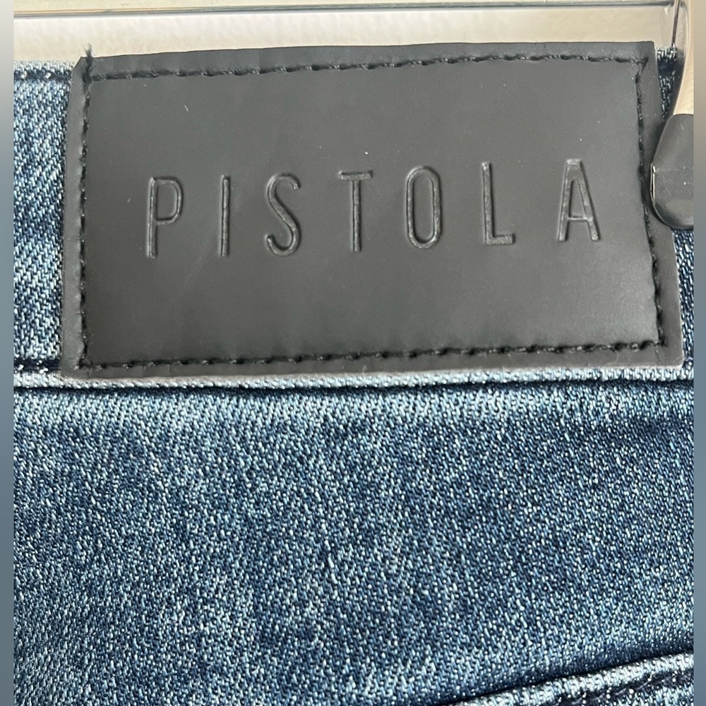 PISTOLA Women Denim Riley Mid-Rise Relaxed Jeans Straight Leg Spandex Size 25 - Picture 4 of 16
